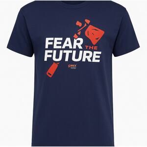 Atlanta Braves Fear the Future Envy the Past Shirt XL Navy Smack Apparel MLB